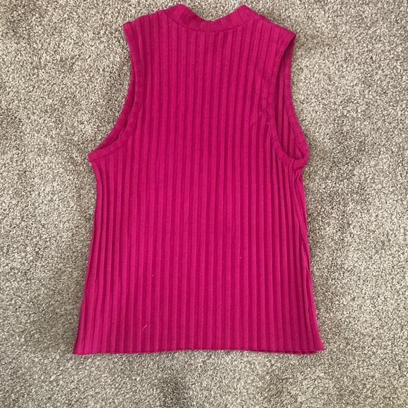 a new day Fuchsia Ribbed Tank Top - Picture 4 of 5